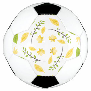 Natuur Patroon Bladeren Tekening Schets Bloemen Voetbal