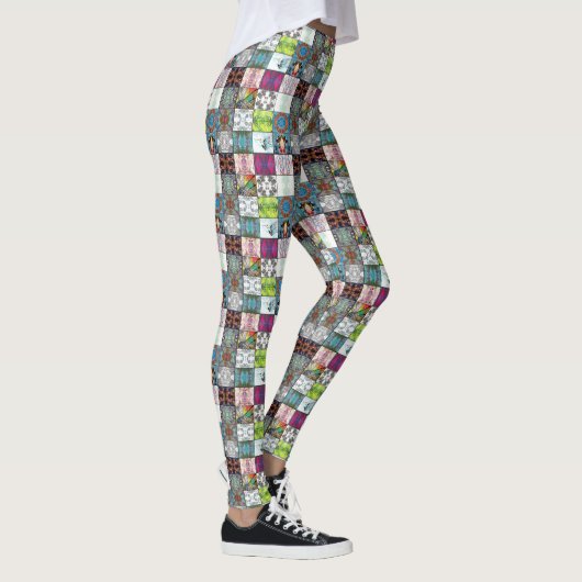 Natuur Patrooncollage Leggings (Rechts)