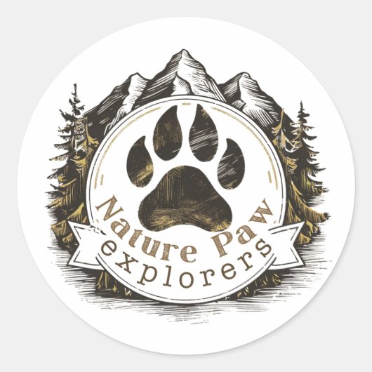Natuur Paw Explorers Sticker (Voorkant)