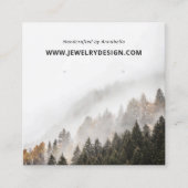 Natuur Pine Bossen die juwelen-beeldschermkaart ve Vierkante Visitekaartje (Voorkant)