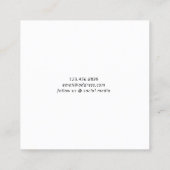 Natuur Pine Bossen die juwelen-beeldschermkaart ve Vierkante Visitekaartje (Achterkant)