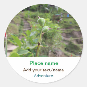 Natuur planten Fotografie Strand Water Reisnaam Ronde Sticker