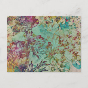 Natuur Poppy Tulip Floral Abstract Garden Briefkaart