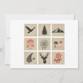 Natuur postzegelcollage kaart (Voorkant)