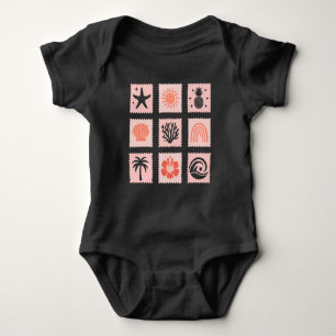 Natuur postzegelcollage romper