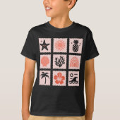 Natuur postzegelcollage t-shirt (Voorkant)