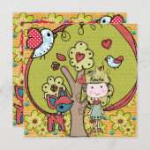 Natuur Prinses Birthday Uitnodiging (Voorkant / Achterkant)