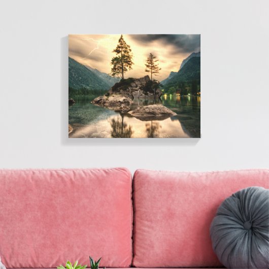 Natuur reizen - Landschap in het gebergte Canvas Afdruk (Insitu (Woonkamer))