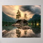 Natuur reizen - Landschap in het gebergte Poster (Voorkant)