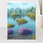 Natuur River landschapskunst Kaart (Achterkant)