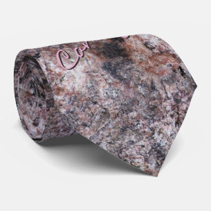 Natuur Rock Texture Pink Snoep Stropdas