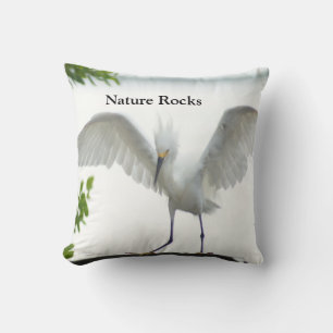 Natuur Rocks Egret Kussen