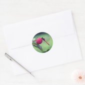 Natuur rode dragonfly ronde sticker (Envelop)