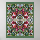 Natuur rode duoghoutvruchten Abstract Poster (Voorkant)