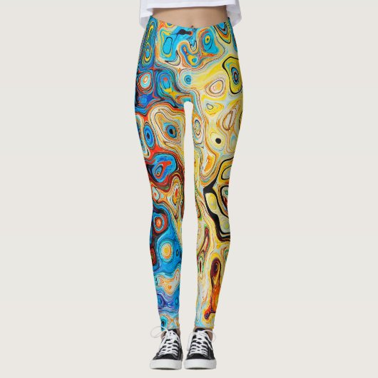 Natuur Rode Herfst Leggings (Voorkant)