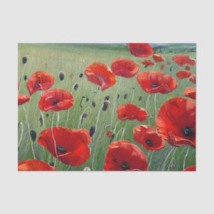 Natuur Rode papaver Tissuepapier