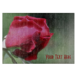 Natuur rode rosebud-ventilator snijplank