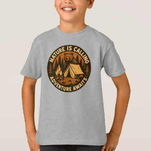 Natuur roept. Avontuur wacht! Inspirerend T-shirt