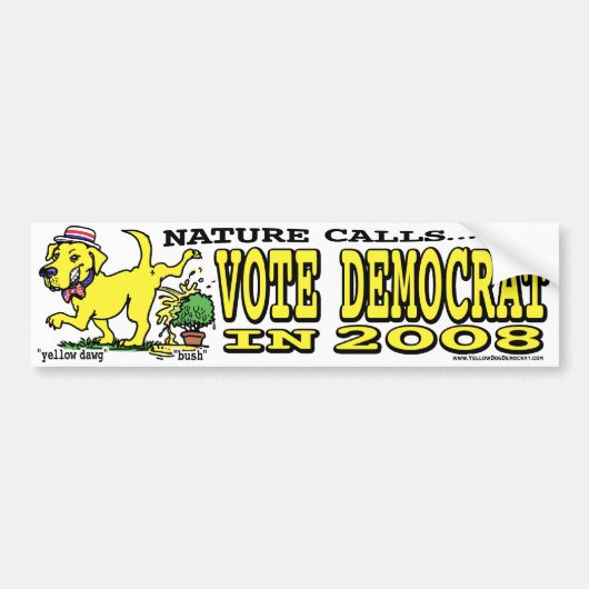 Natuur roept Bumpersticker  (Voorkant)