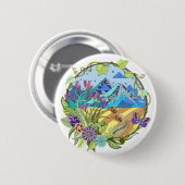 Natuur Ronde Button 5,7 Cm (Voorkant /achterkant)