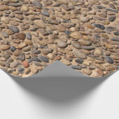 Natuur Ruwe Pebble Stones Cadeaupapier (Hoek)