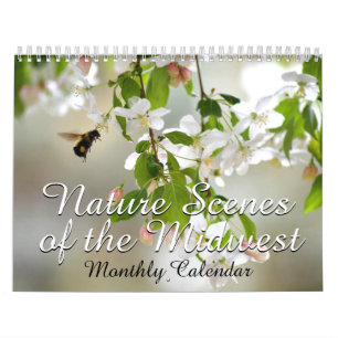 Natuur Scenes Midwest Garden Landscape Maandelijks Kalender