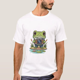 Natuur Snapper: Schattige Fotograaf Kikker T-shirt