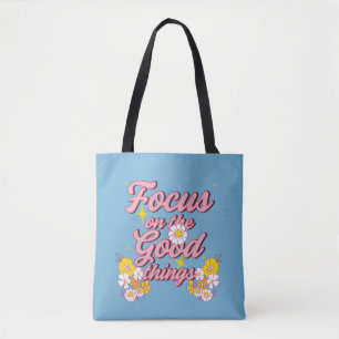 Natuur Soul Slogan Focus op de goede dingen Draagtas