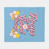 Natuur Soul Slogan | Focus op de goede dingen Fleece Deken (Voorkant (Horizontaal))