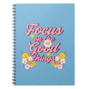 Natuur Soul Slogan Focus op de goede dingen Notitieboek