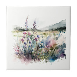 Natuur Style Field Flowers keramische Tegel Tegeltje