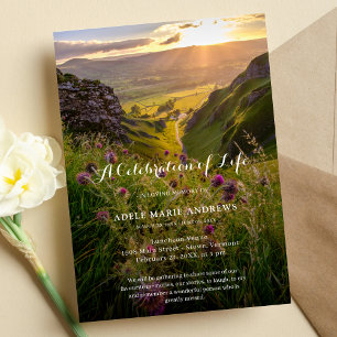 Natuur Sun Mountains Celebration of Life Funeral Kaart