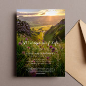 Natuur Sun Mountains Celebration of Life Funeral Kaart