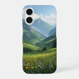 Natuur Telefoon Hoesje – Wildflower Valley Art iPhone 16 Hoesje