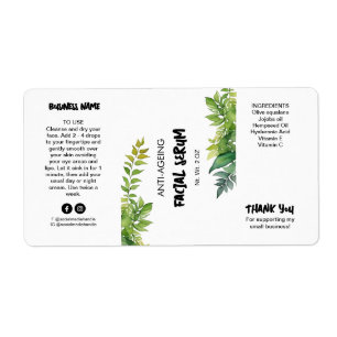 Natuur thema druppelflesetiketten etiket