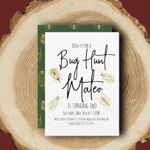 Natuur Trail Insect Bug Birthday Uitnodiging