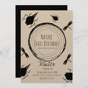 Natuur Trail Insect Bug Butterfly Birthday Rustic Kaart