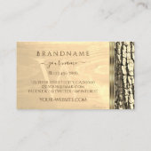 Natuur Tree Bark Wood Grain  Border Monogram Visitekaartje (Achterkant)