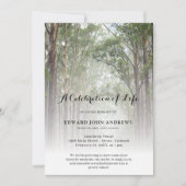 Natuur Trees Forest Celebration of Life Funeral Kaart (Voorkant)