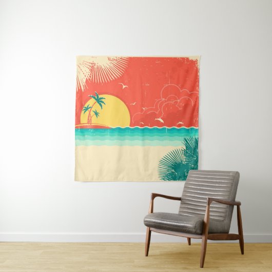 natuur tropische seizoensachtergrond met i wandkleed (In situ)