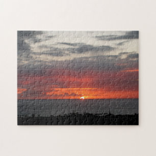 Natuur Tropische Sunset Evening Blue Ocean Legpuzzel