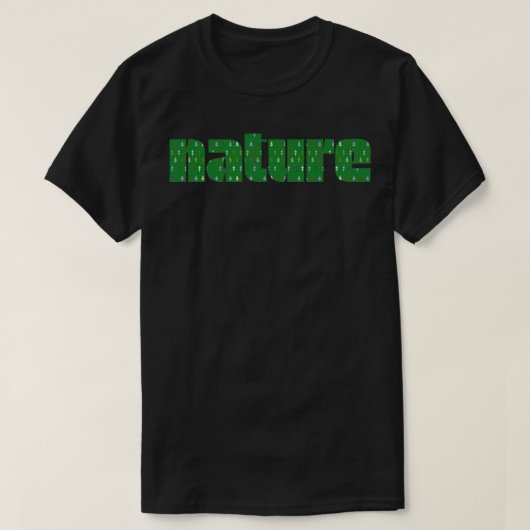 Natuur Typografie met Bomen T-shirt (Design voorkant)