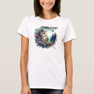 Natuur Uil Gedrukt - Animal Art T-shirt