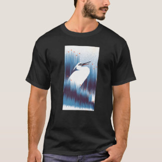 Natuur van Aziatische artwor in Japanse witte dren T-shirt