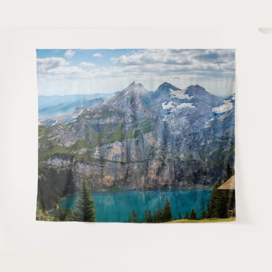 Natuur van bergen en Uitzichten in de oceaan Wandkleed (Voorkant (horizontaal))