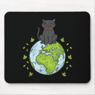 Natuur van de Cat Sitting Planet Earth Day Muismat
