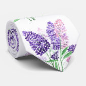 Natuur van de Waterverf van Lilacs Purple Flowers Stropdas (Opgerold)