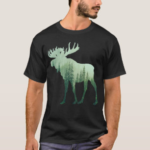Natuur van elandherten en bossen t-shirt