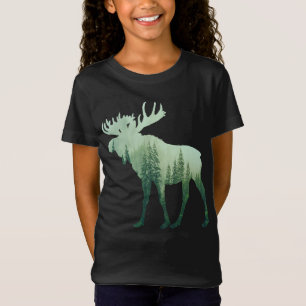 Natuur van elandherten en bossen t-shirt