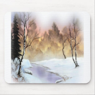 natuur van het landschap sneeuwdag winter muismat